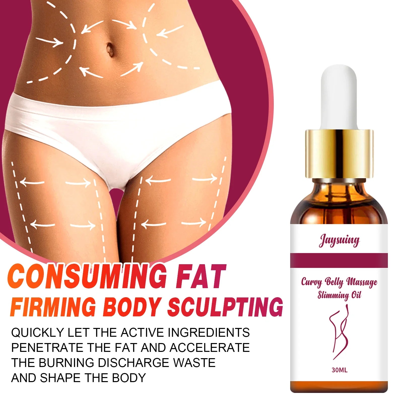 Jaysuing Slimming Body Oil – Anti-Cellulite & Firming 30ml Slimming Body Oil Oasis Select