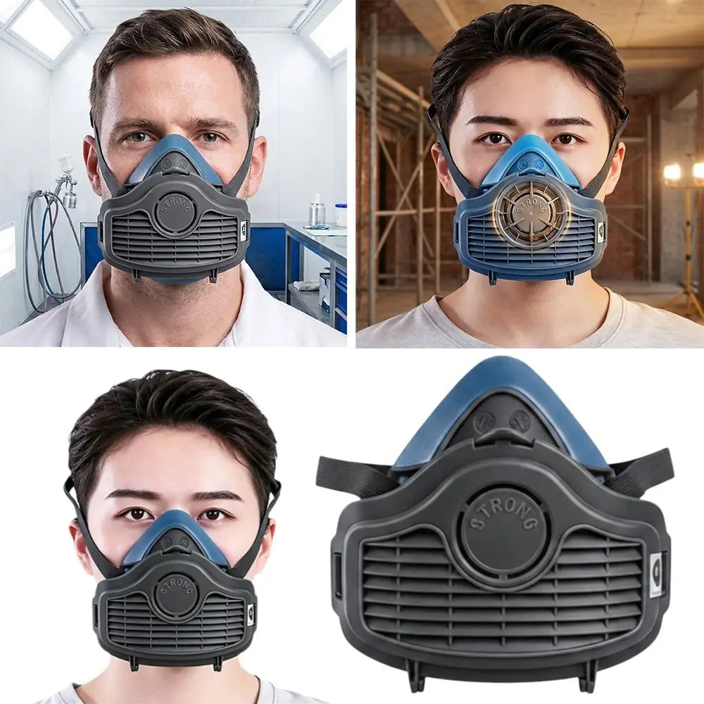 Silicone Material Silicone Dustproof Half Gas Mask Replaceable Filter Self-Priming Filter Dust Face Mask Protective Safety Oasis Select