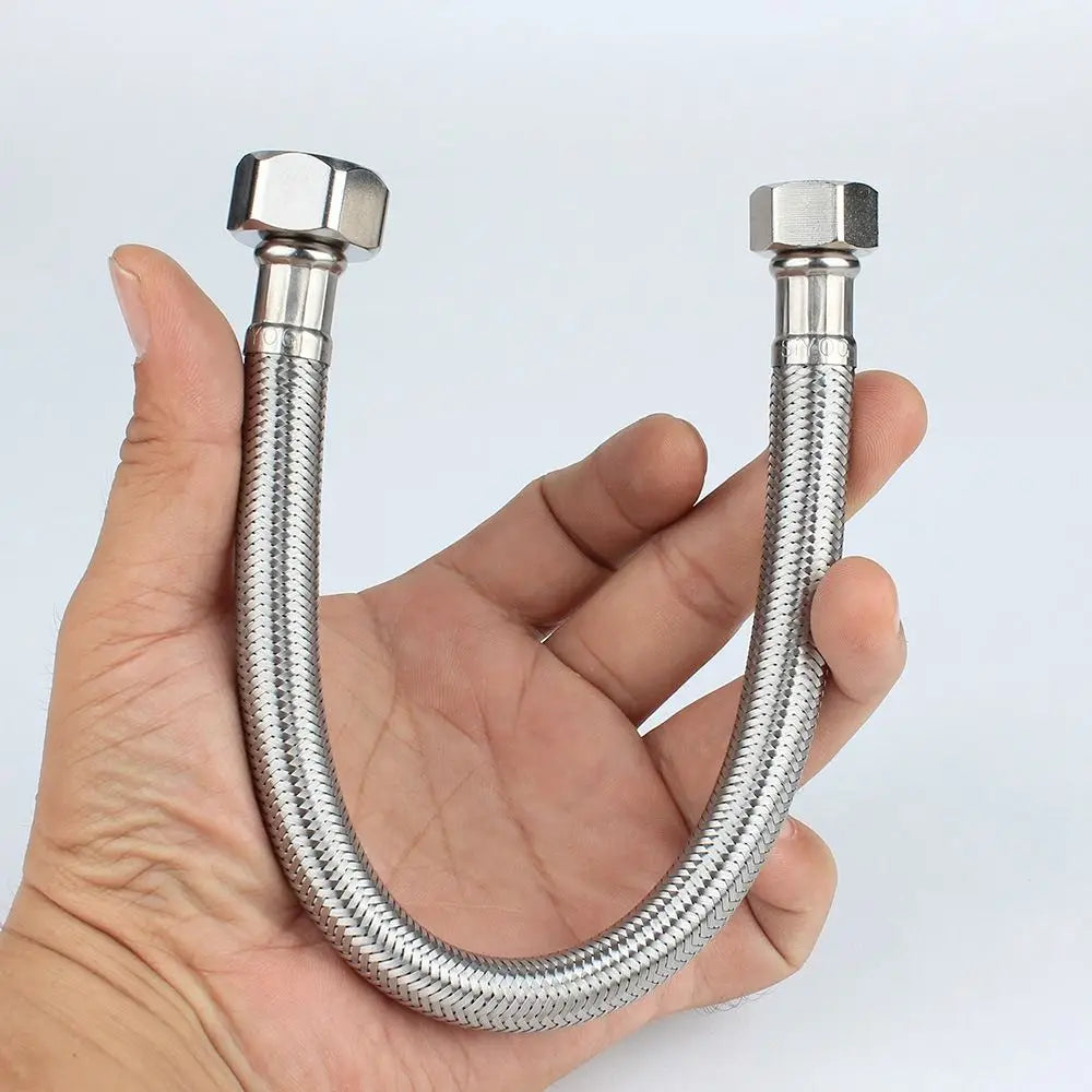 30/40cm Corrugated Water Hose Stainless Steel Large Flow Hot and Cold Water Faucet Inlet Hose Explosion-proof Oasis Select