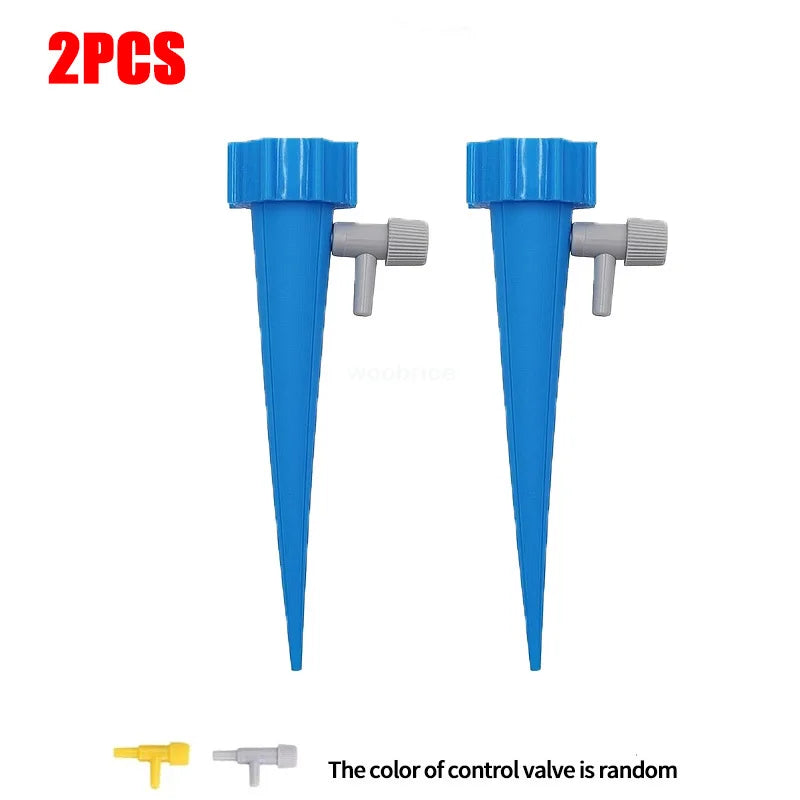 Automatic Drip Plants Irrigation Drip Irrigation Garden Watering System Garden Plant Self Watering Kits Insert Watering Devices Oasis Select 2PCS-Blue