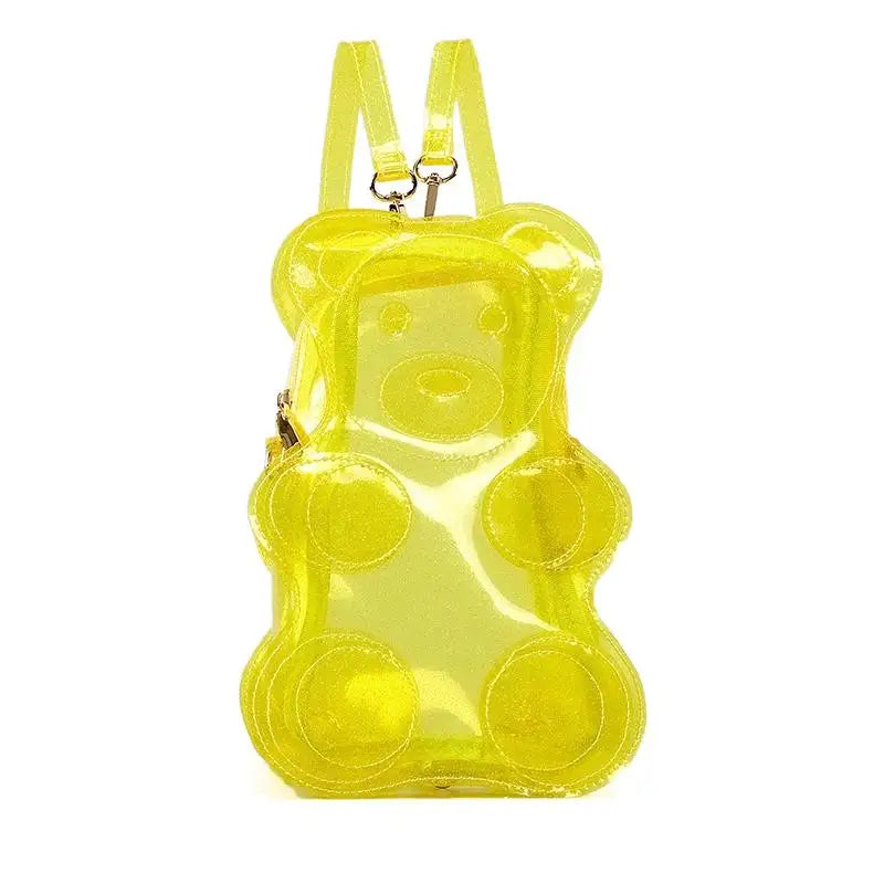 Ita Backpack Cute Bear Design Large Capacity Clear Display Bag Casual Shoulder Bag for Anime Fans Daily School Accessory Oasis Select Yellow