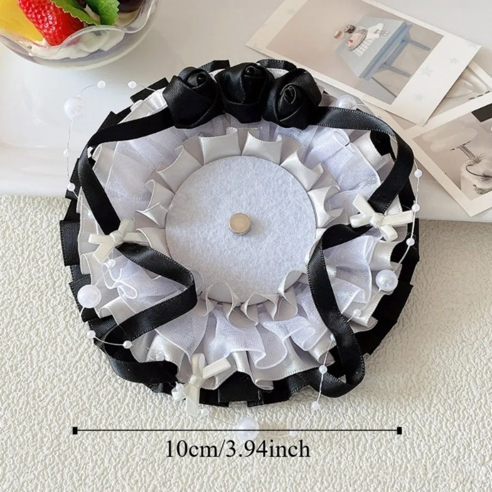 Lace Magnetic Anime Badge Holder Rose Candy Pins Display Base Heart Cross Ornate Ribbon Badge Flower Ita Bag Accessories Oasis Select