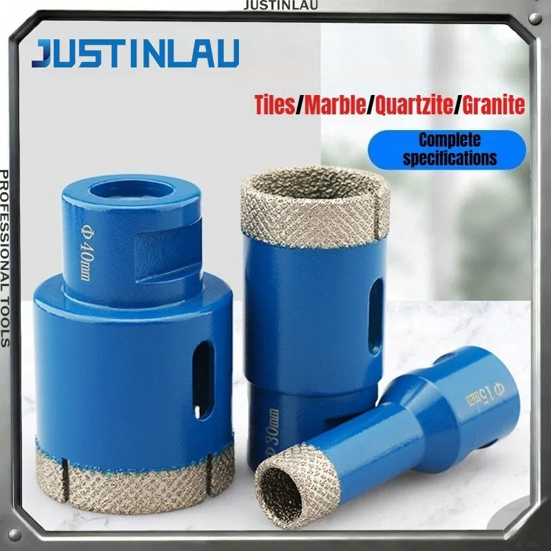 JUSTINLAU Multi Specification M14 Brazed Diamond Drill Bit Marble Ceramic Tile Glass Granite Threaded Hole Clamp Drilling Tool Oasis Select