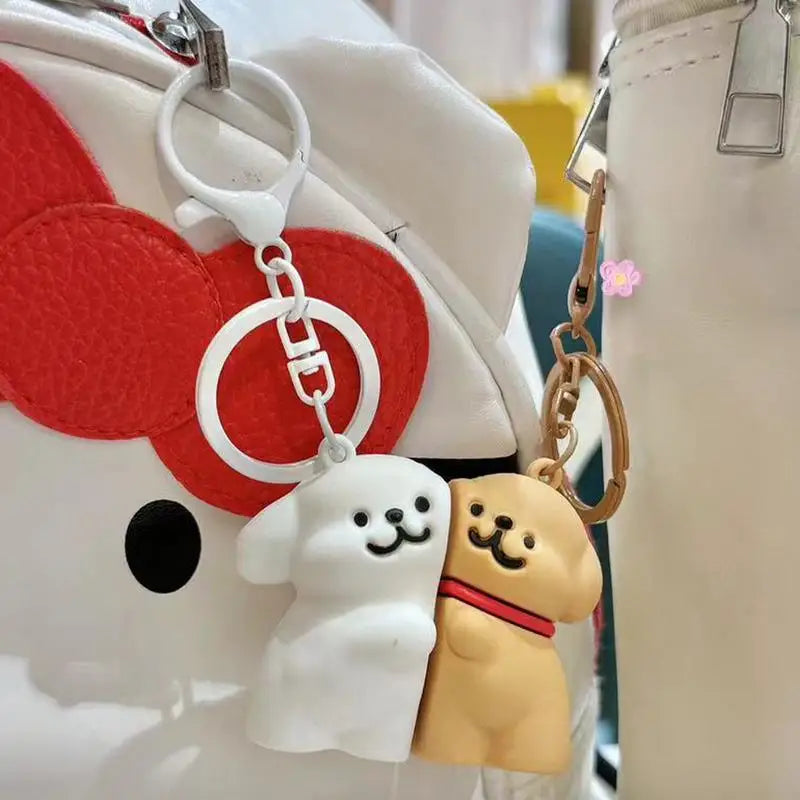 Puppy Keychain Magnetic Key Chain Cartoon Pendant Animal Keychain Dog Keychain Schoolbag Pendant Car Key Ring Bags Cute Widgets Oasis Select