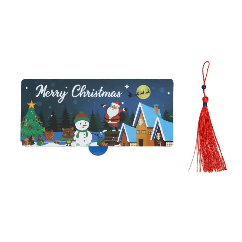 Christmas Money Holder Wallet Red Envelope Christmas Gift Envelope Greeting Card Creative Birthday Folding Cash Holder For Kids Oasis Select BU 1Pc