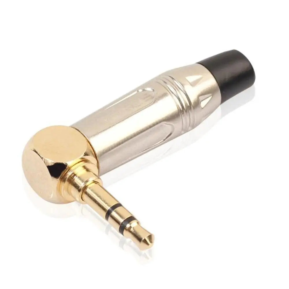 90 Degree 3.5mm Jack Plug Audio Adapter Stereo Audio Converter Right Angle Headphone Soldering Connector Headphone Adapter Oasis Select gold