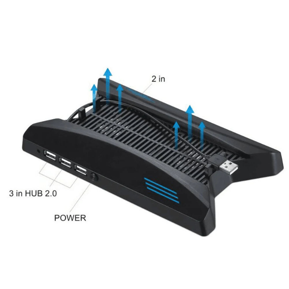 Vertical Cradle Base Display Holder Practical Classic Delicate Texture Cooling Fans USB HUB for PS4 Pro Controller Oasis Select China Mainland