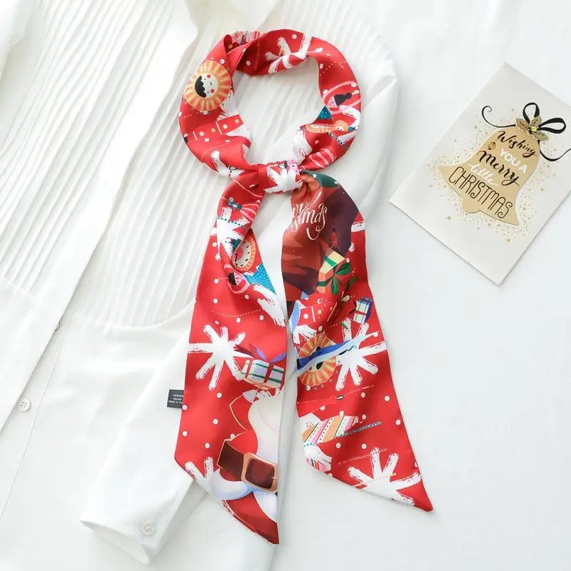 Christmas Scarf – Festive Hair, Bag & Gift Decoration Accessory