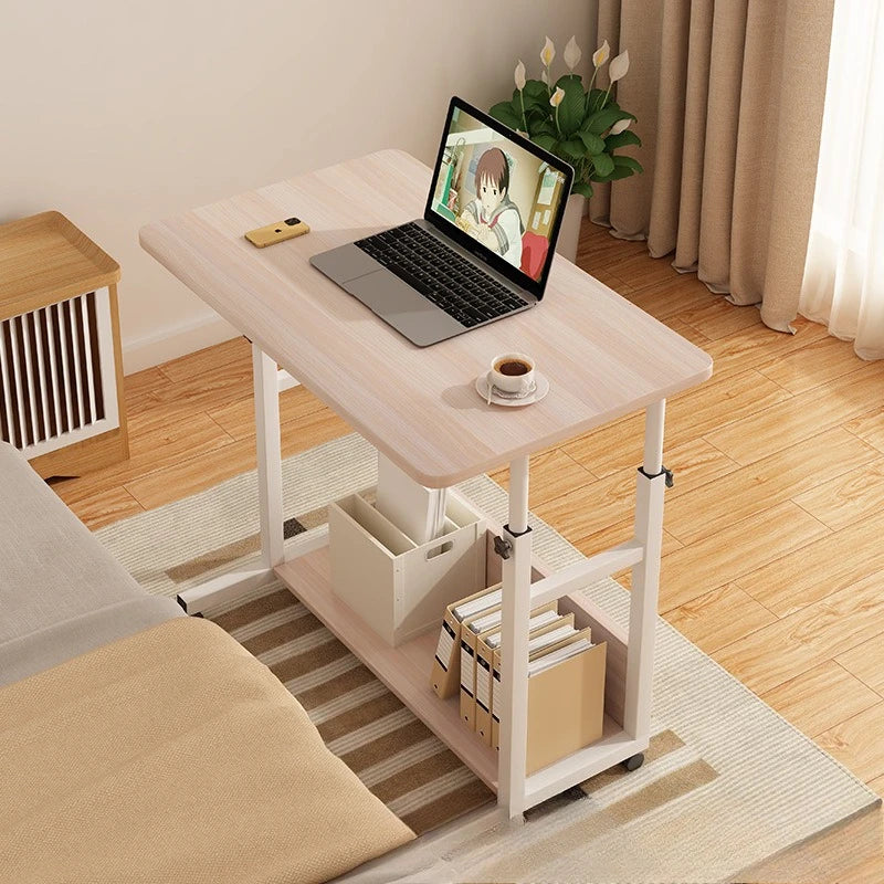 Multi-functional Household GoodsBedside Table Movable Lifting Computer Table Desk Bedroom Home Student Study Table Oasis Select Wood Grain 2-80-50