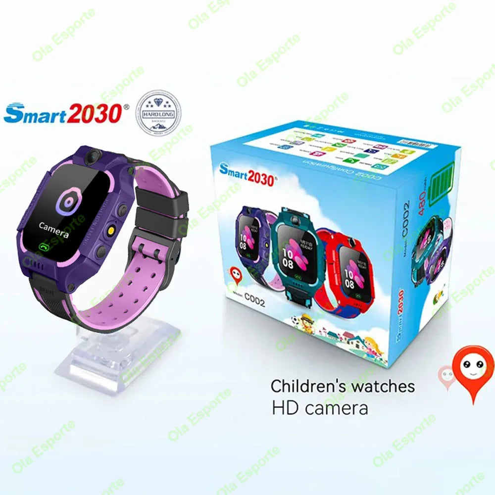 Kids GPS Smartwatch 2G SIM SOS Tracker IP67 Waterproof