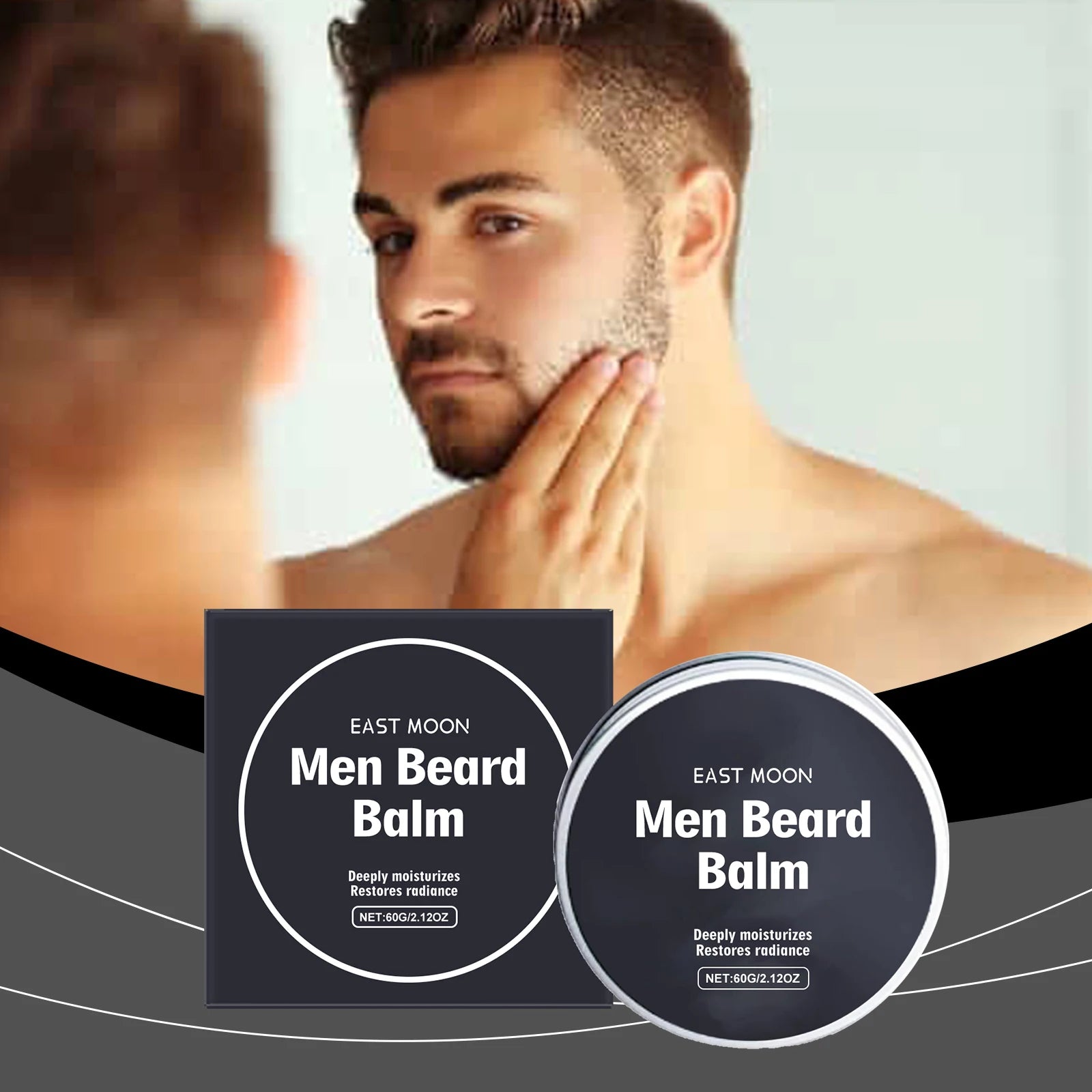 Beeswax Men's Beard Care Cream Non Irritating Softening Roots Moisturize Oil Control Reduce Friction Beard Growth Balm Oasis Select Default Title