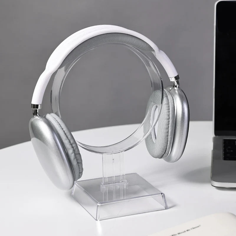 1pc acrylic circular headphone stand detachable transparent/black gaming headset desktop display storage rack Oasis Select