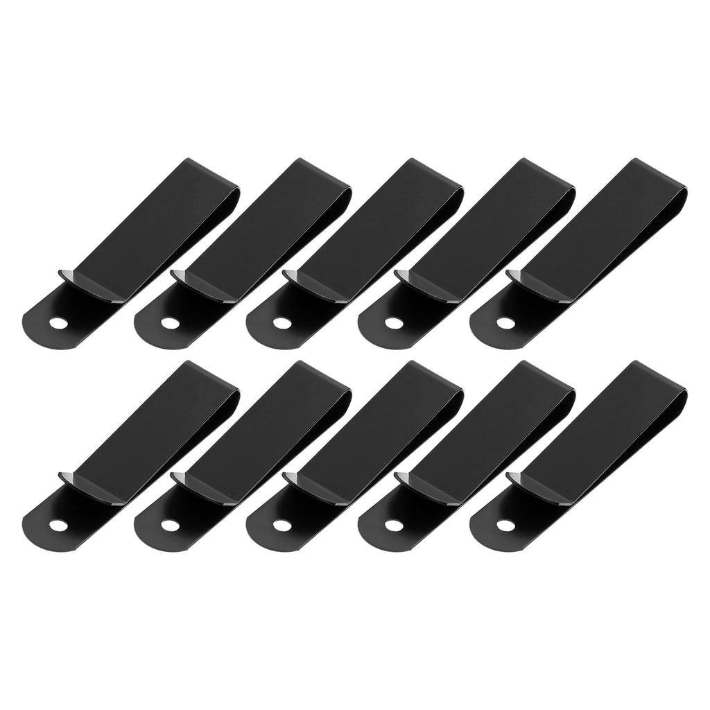 2/5/10pcs Black Iron Spring Buckle Sheath Clip Belt Clip for Making Clips,Wallets,Pouches ,Sleeves DIY Hardware Accessories Oasis Select
