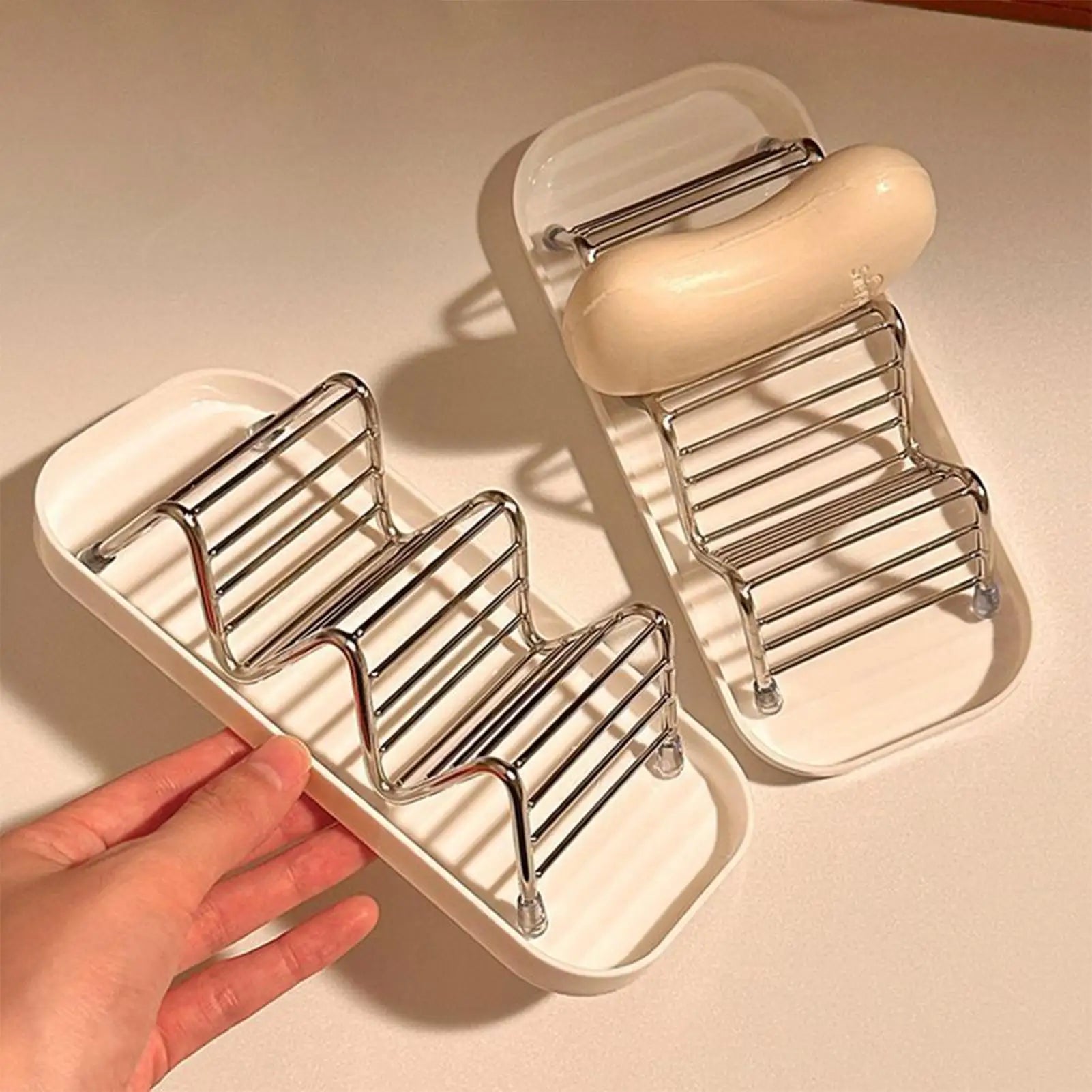 Soap Holder Stainless Steel Shelf with Tray Multifunctional Bathroom Storage Rack bathroom draining box soap storage box Oasis Select Default Title