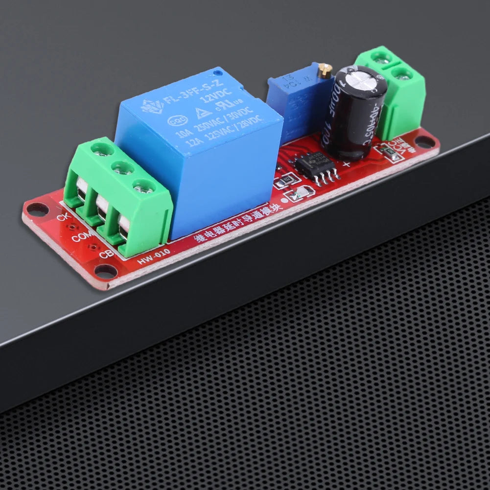 NE555 Delay Timer Relay Module 5V/12V – 0–10S Adjustable Switch Timer Relay Module Oasis Select