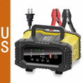 FOXSUR Car Motorcycle Battery Charger 20A 10A 12V/24V Smart Charger Lithium AGM GEL Lead-Acid LiFePO4 Battery Chargers Oasis Select US