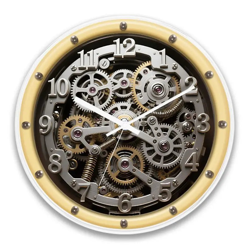 A European-style Retro Clock That Imitates A Mechanical Feel A Wall Clock for Home Use in The Living Room Oasis Select White Pointer 8inch 20cm