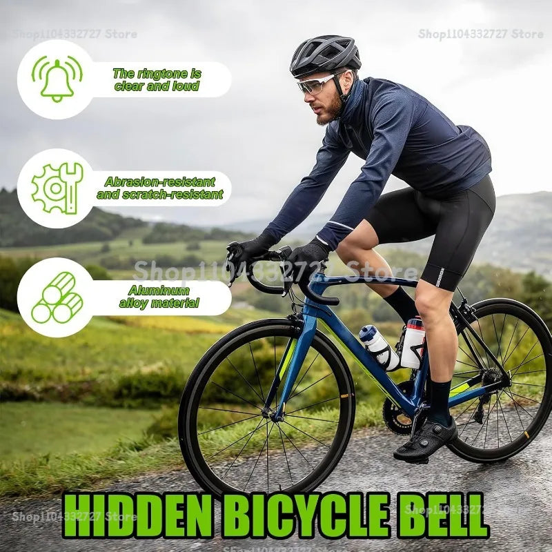 Invisible Alloy Bicycle Bell Loud Clear Sound Warning Alarm Universal Handlebar Bike Ring for Road Cycling Safety Accessories Oasis Select