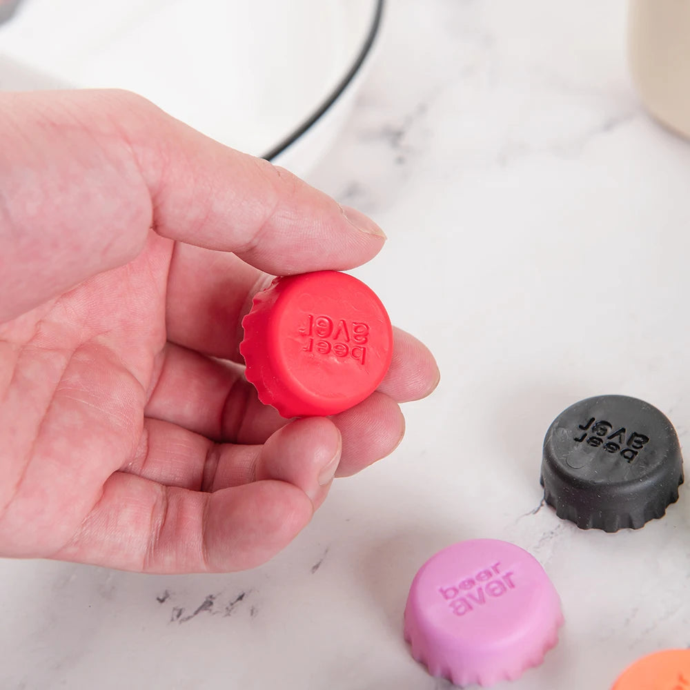 6-Pack Silicone Bottle Caps – Vacuum Seal Champagne & Beer
