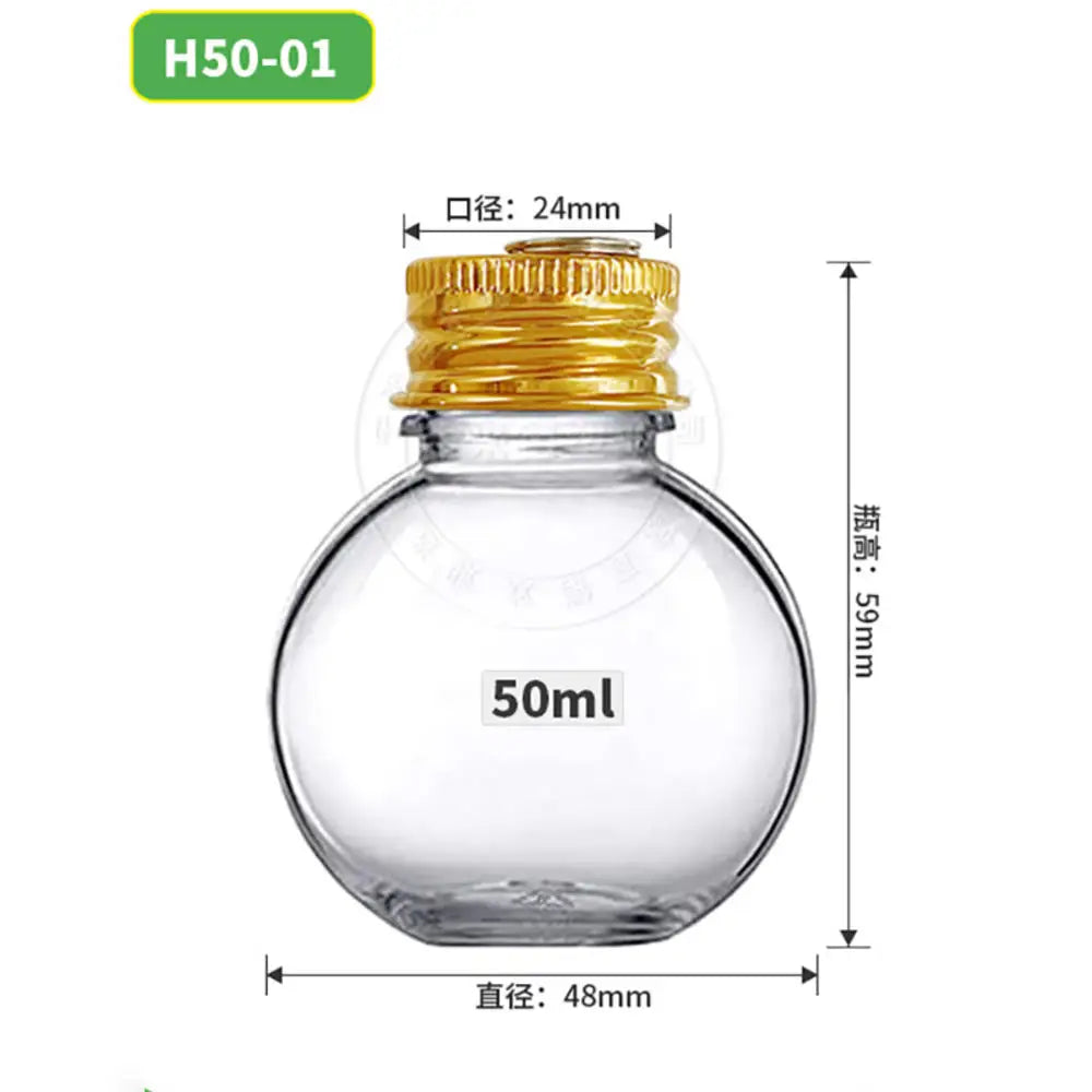 Christmas Fillable Wine Tree Ornaments Water Bottle Light Bulbs Jingle Bells Christmas Tree Shape Plastic Transparent Balls Oasis Select 50ML
