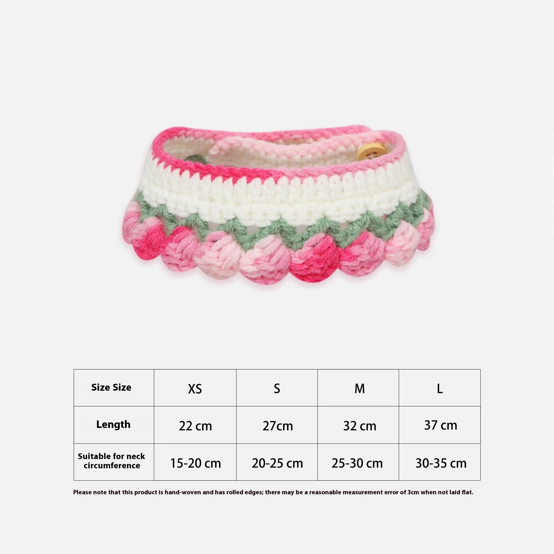 Pet Cat, Dog, Rabbit, Pure Handmade Knitted Gradient Scarf, Collar, Saliva Scarf, Floral Decoration Supplies Cat Accessories Oasis Select