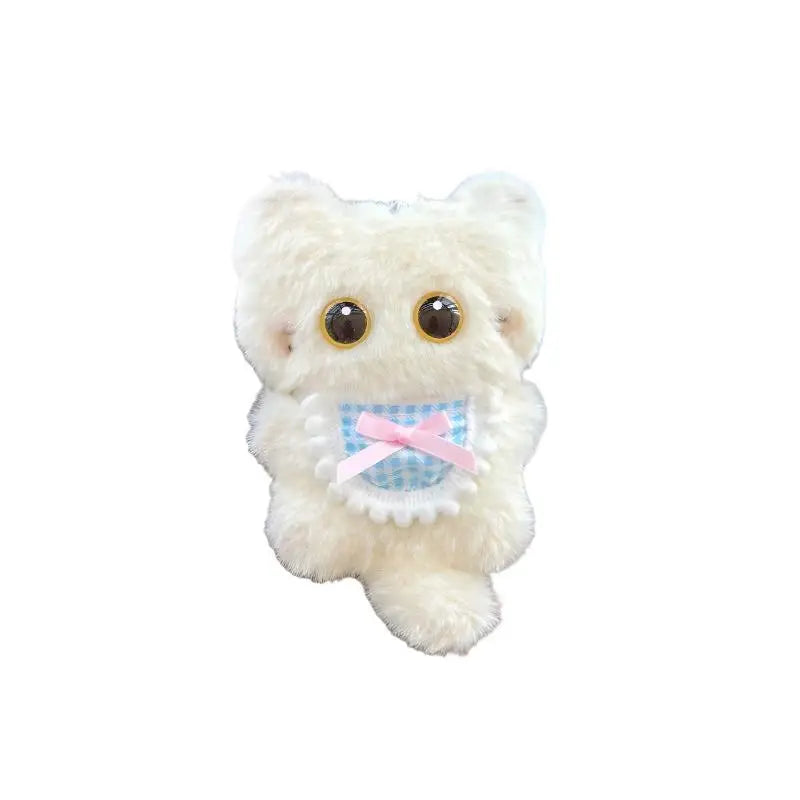 Bib Plush Cat Bag Charm Cute Squeaky Pendant for Women Girls Kids Travel Daily Accessory Holiday Gift Oasis Select