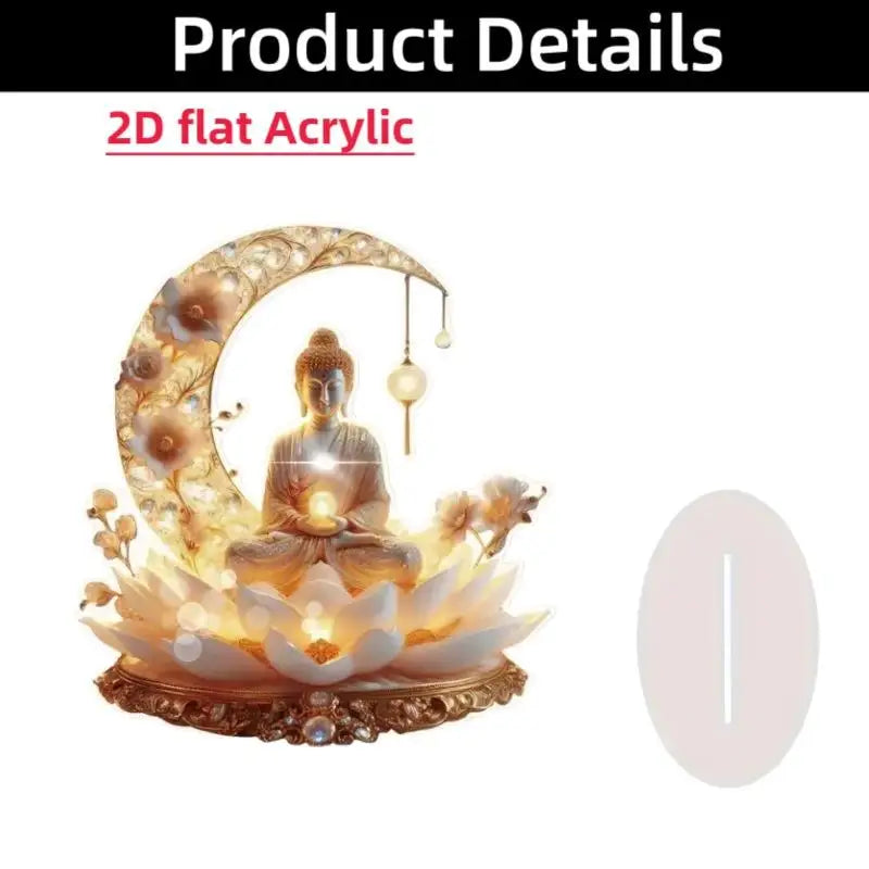 2D Acrylic Arabian Camel & Evil Eye Tree Desk Figurine