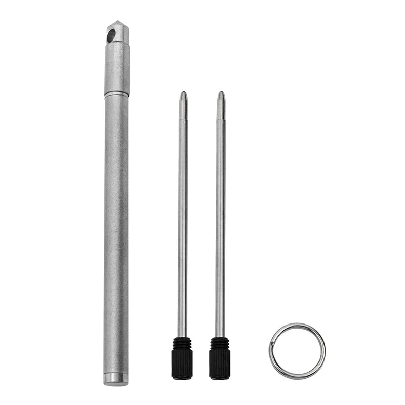 Portable Mini Titanium Ballpoint Pen EDC Gadget Keychain Metal Durable Pens For Outdoor Camping Hiking Survival Gadget Oasis Select