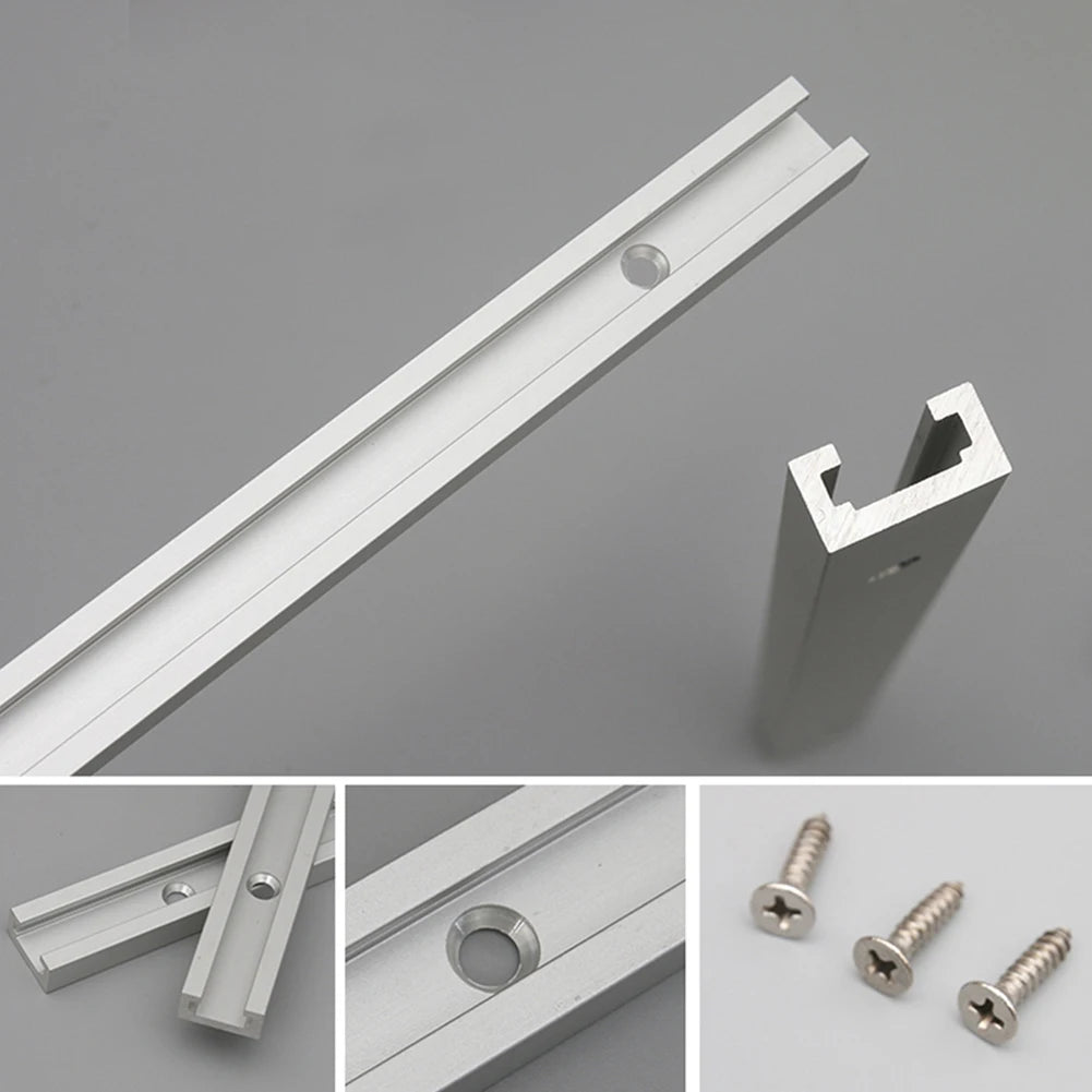 1Pc T-Slot Track 300-600MM Woodworking Chute Rail 19x9.5mm Miter Jig Tools For Woodworking Router Hand Tools Oasis Select