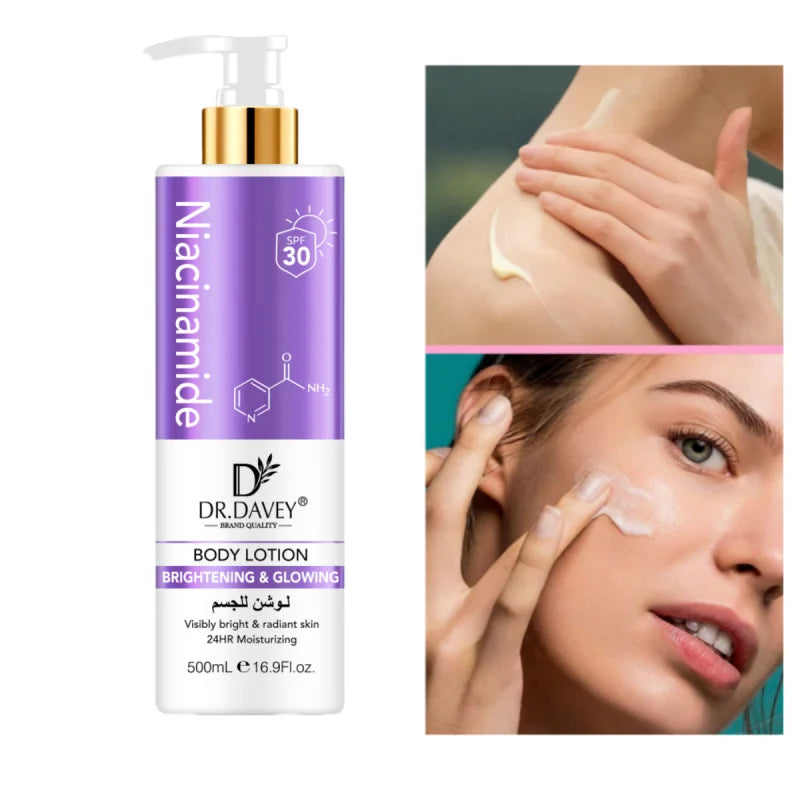 DR.DAVEY 500ml Niacinamide Body Lotion – Hydrating & Lightweight