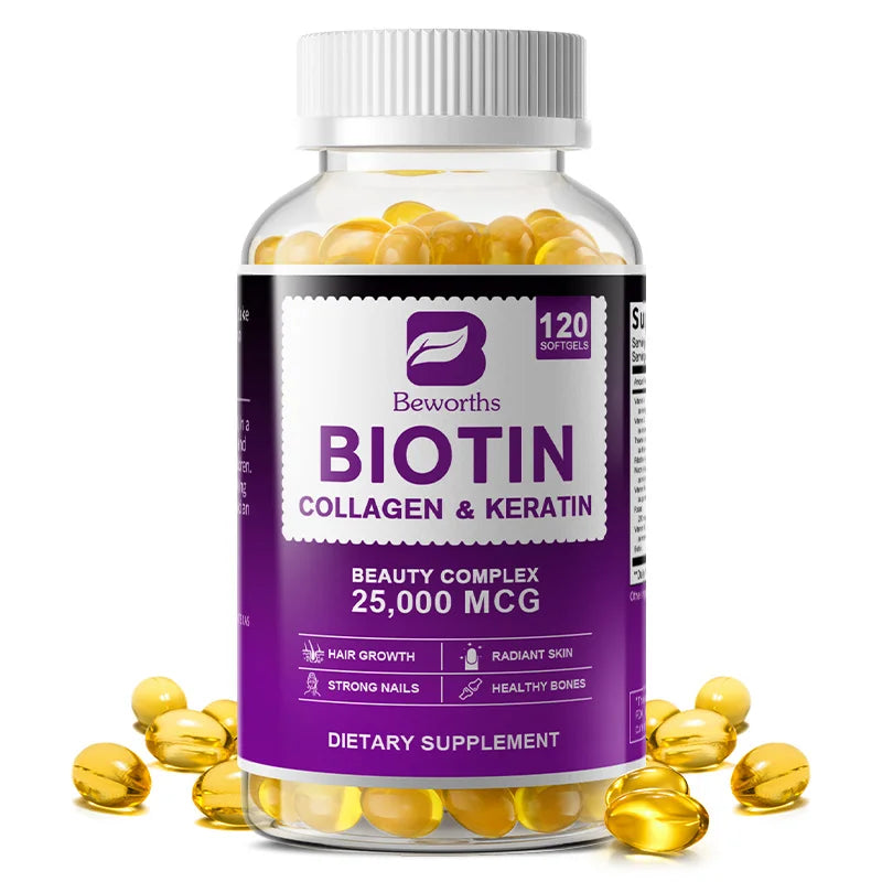 BBEEAAUU Biotin Capsule Biotin for Hair Growth Strong Hair Dry Hair Follicle Repair Skin Hydrolyzed Adult Beauty Care Oasis Select