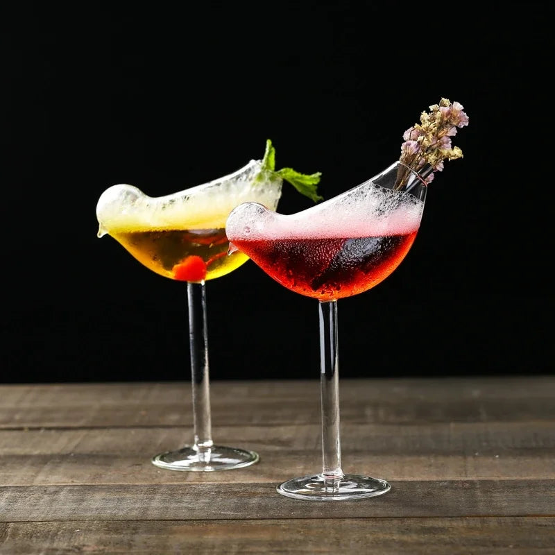 INS Creative Bird Molecular Smoked Cocktail Glass Goblet Bar Disco Nightclub Party DIY Decorate Champagne Flutes Funny Wine Cup Oasis Select
