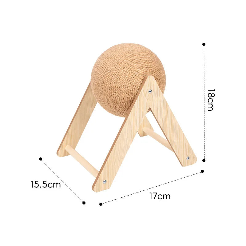 Cat Toy Scratch-ball - Vertical, Wear-resistant, Non-falling Off, Self-play Entertainment and Claw Grinding, Cat Scratch-ball Oasis Select S