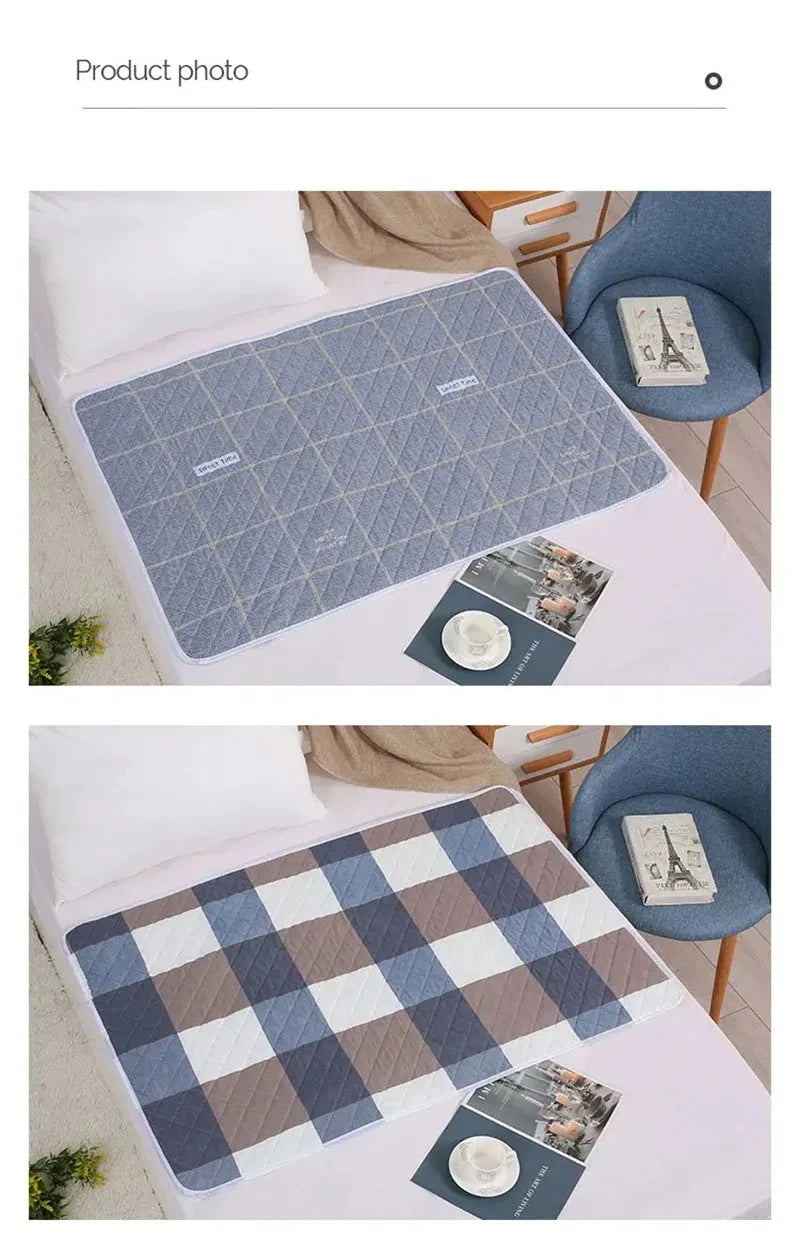 Washable Mattress Urine Mat for Baby Toddlers Cute Cartoon Bed Protector Diaper Bedding Urine Pads Cloth Breathable Oasis Select