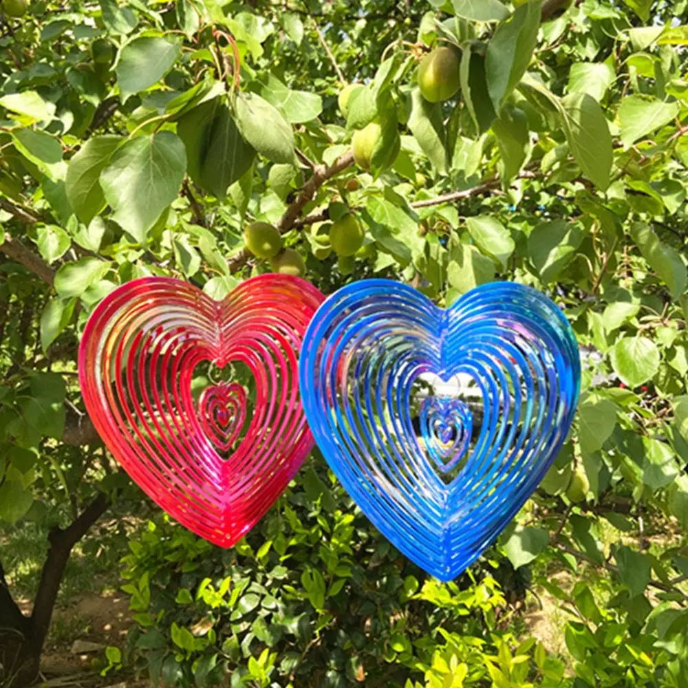 Heart-shaped Elastic Hanging for Birds Pigeons Pest Control Wind Spinner Bird Repeller Garden Supplies Wind Rotation Oasis Select