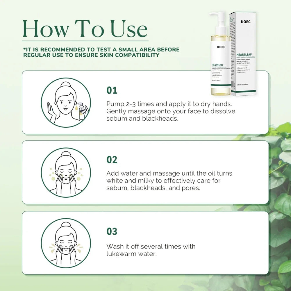 Makeup Remover Oil Purifying Pores Gentle Soothing for Face Eyes Lips Non-Tightening Refreshing Moisturizing Facial Cleanser Oil Oasis Select