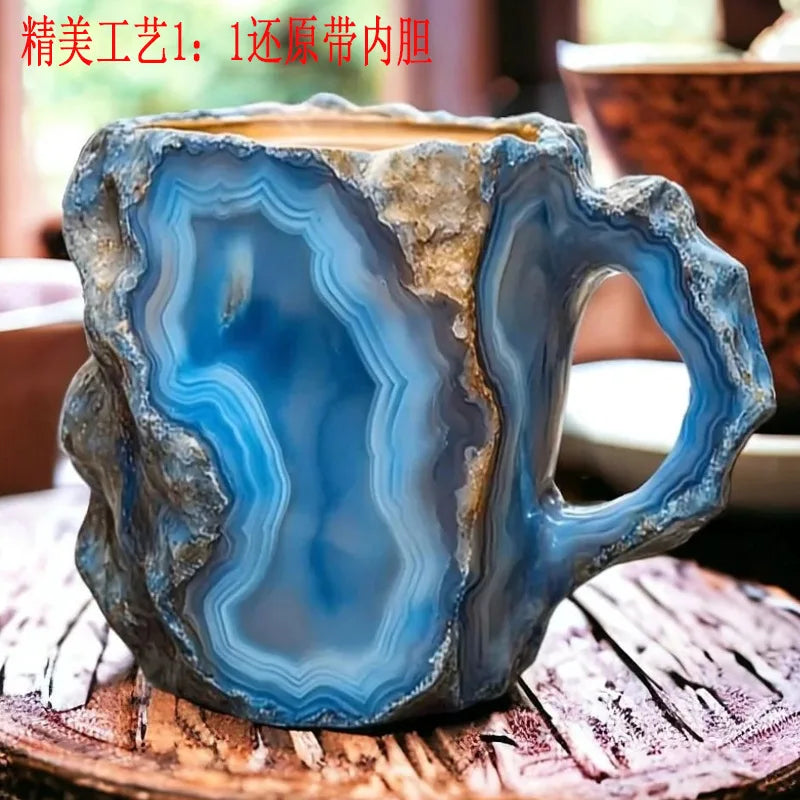 Fashionable Mineral Crystal Coffee Mugs, Imitation Resin Cups for Tea Coffee, Ideal for Christmas Gift Oasis Select