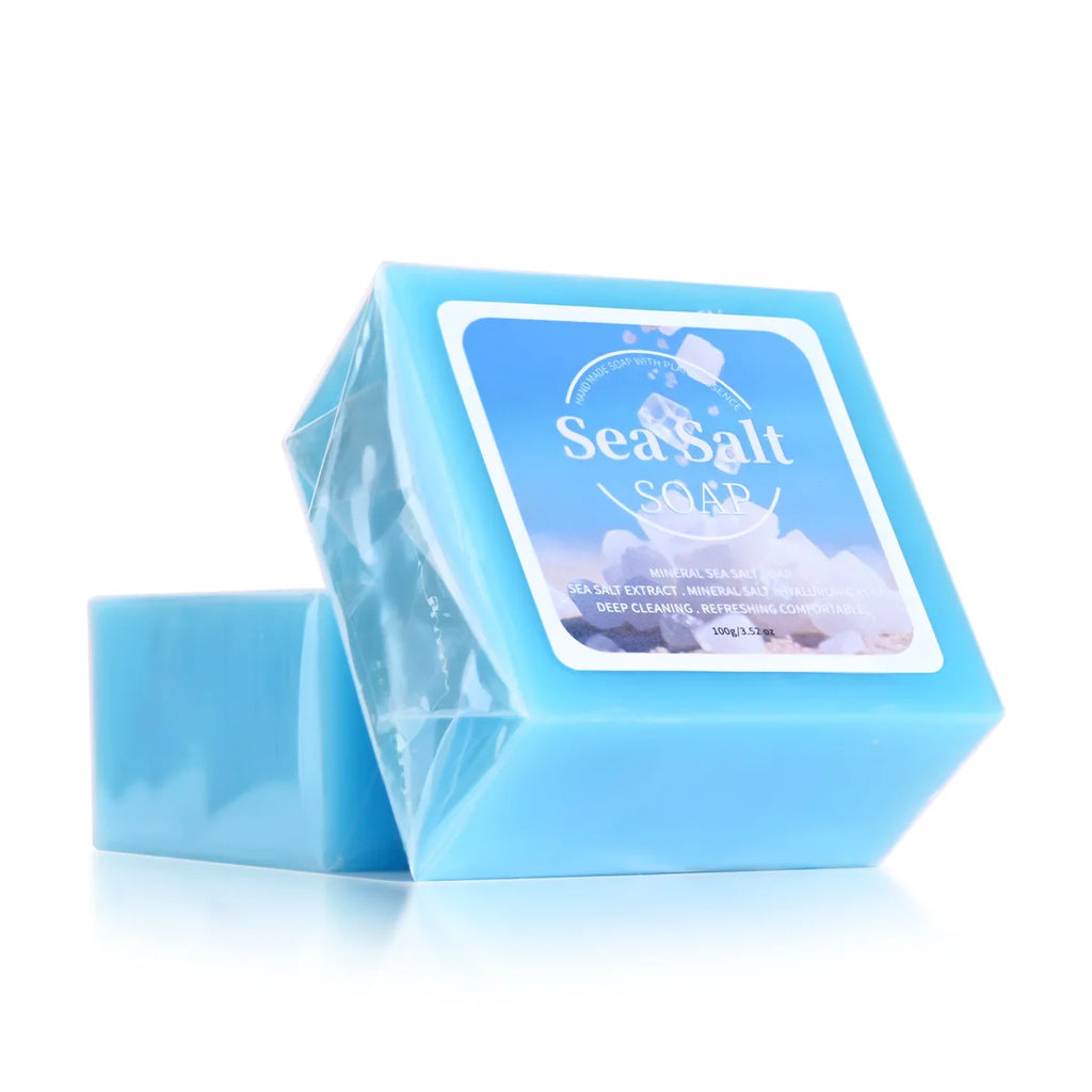 B+Hyaluronic Acid Sea Salt Deep Cleaning Handmade Soap For Cleansing And Bathing 100G Portable Travel Cleaning Soap Oasis Select