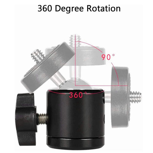 1/4" Hot Shoe Ball Head Adapter – DSLR, Action Cam & LED Mount Camera Mount Adapter Oasis Select