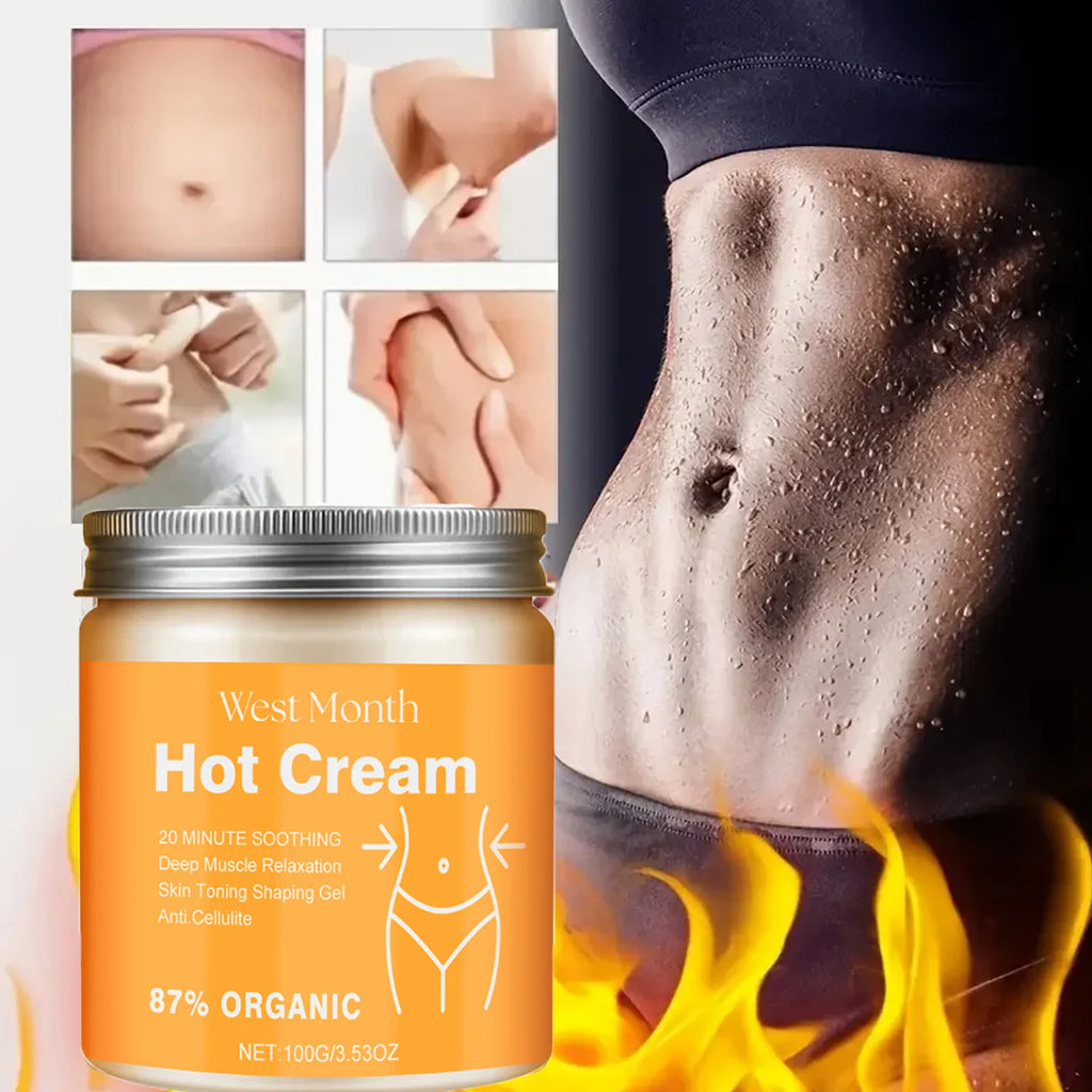Hot Cream Massage Slimming Cream 87% Organic Anti Cellulite Slimming Lotion Thermal Fat Burning Massage Weight Loss Cream Oasis Select