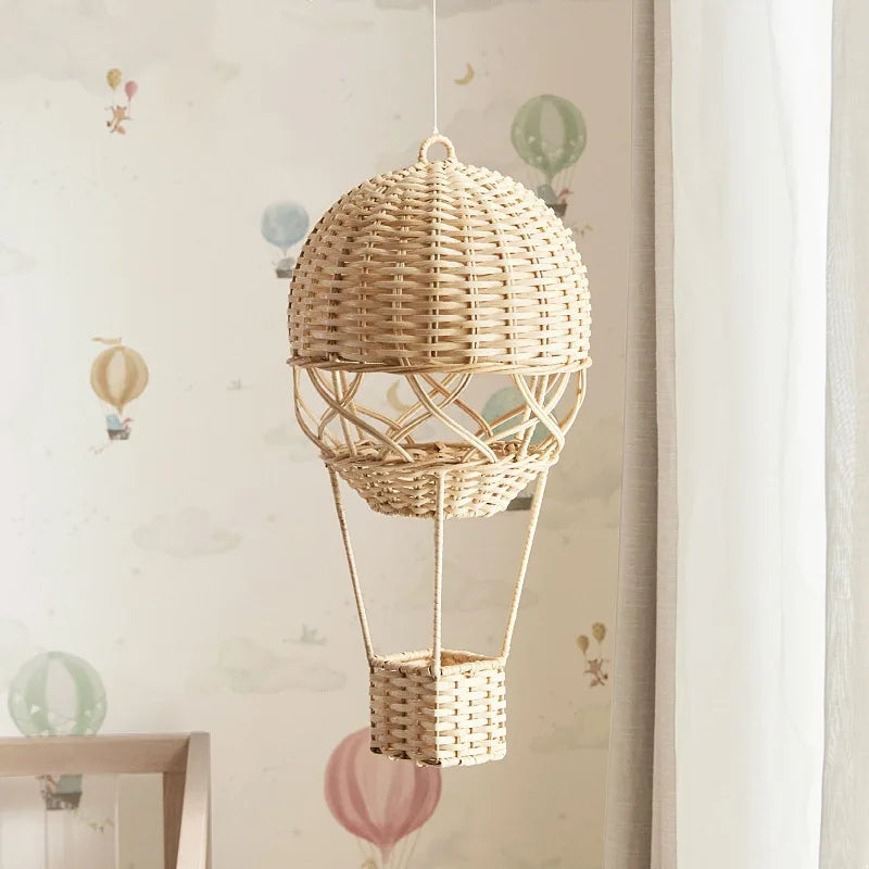 Nordic Style Children's Room Preschool Photography Agency Home Decor Items Hand-woven Rattan Hot Air Balloon Oasis Select