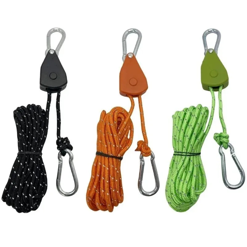 Outdoor Tent Wind Rope Buckle Pulley Ratchet Fastener Multifunctional Awning Hook Camping Tie Down Strap Tightener Oasis Select