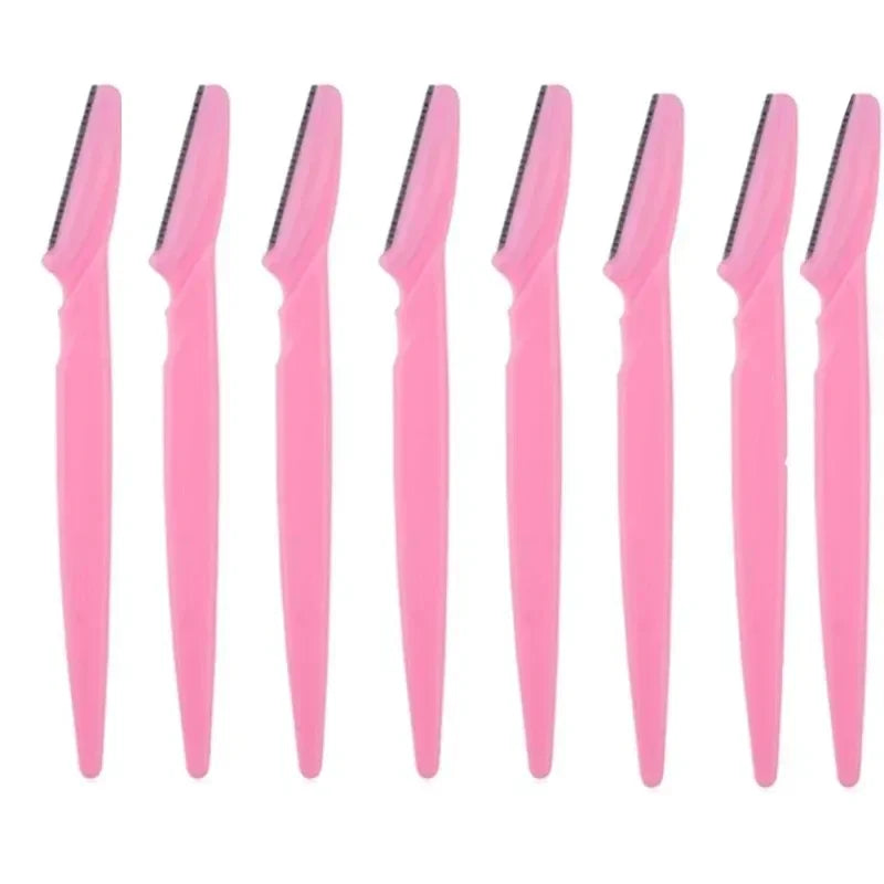 1-10Pcs Mix Color Eyebrow Razor Women Face And Body Safe Trimmer Hair Shaver Eye Brow Remover With Cover Small Makeup Tools Set Oasis Select 8pcs Pink