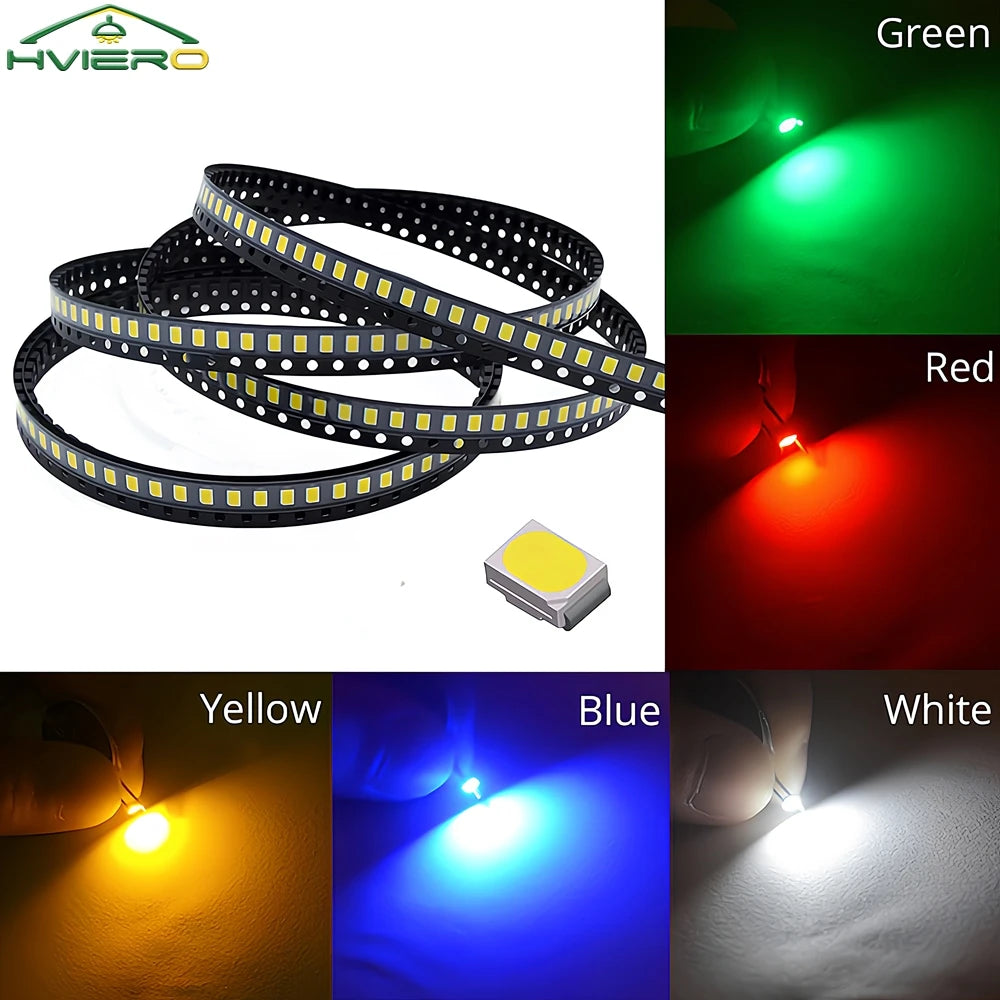3020 SMD Ultra-Bright LED Chips 100/500pcs | Multi-Color Diodes