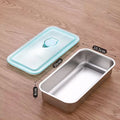 Stainless Steel Dual Compartment Lunch Box & Snack Container