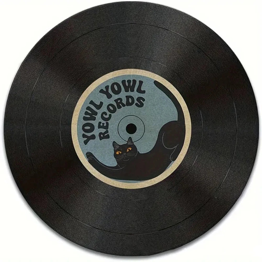 Vinyl Record Round Mouse Pad – Non-Slip Diatom Mud Desk Mat Round Desk Mat Oasis Select