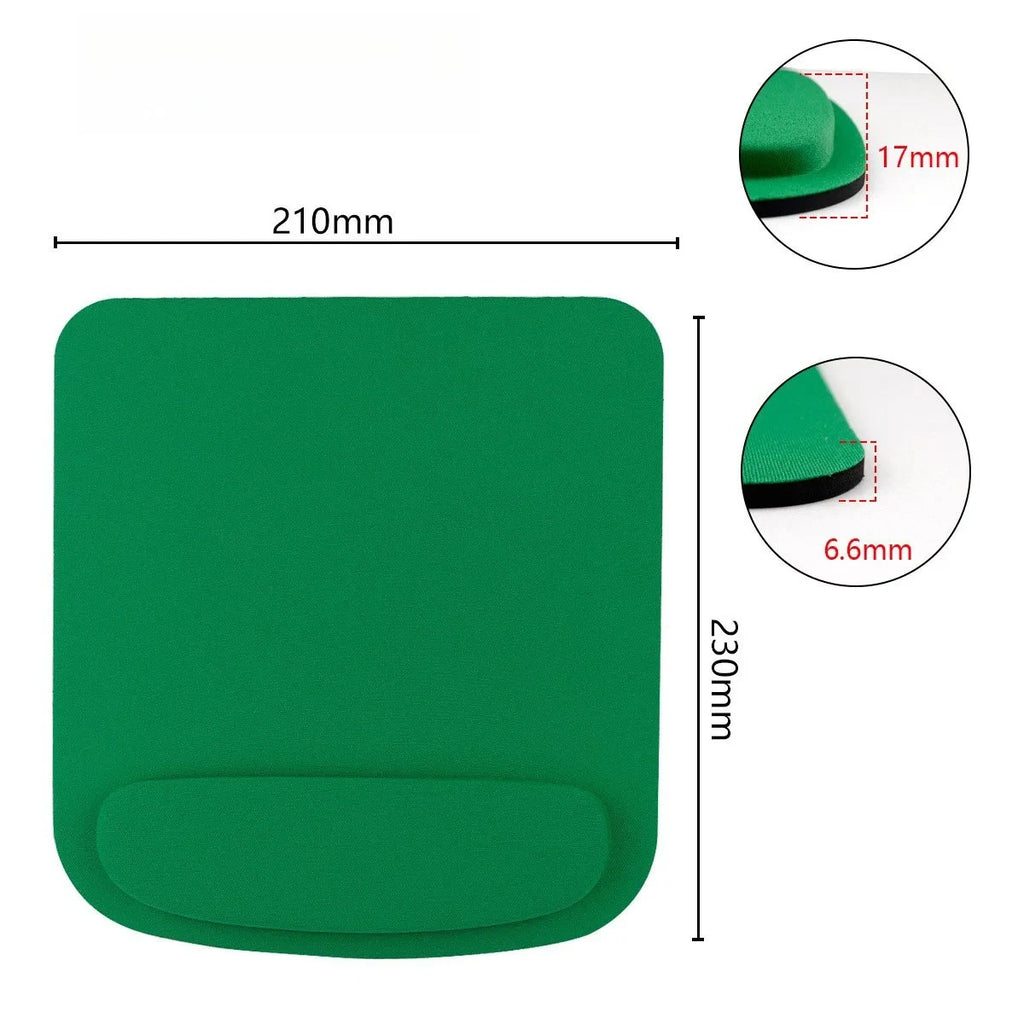 EVA Wrist Mouse Pad Computer Mouse Wrist Supports Slow Rebound Memory Sponge Keyboard Mouse Laptop Desktop Pad Oasis Select green