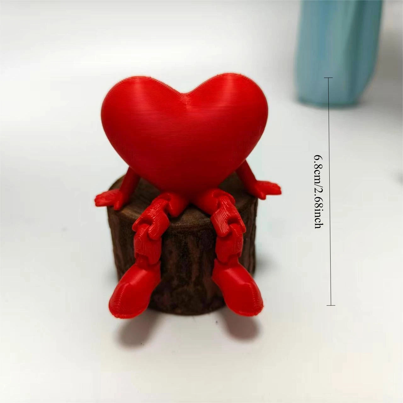 Romantic Heart-shaped Statue Romantic Home Desktop movable Lips Rose Love doll Wedding Ornament Home Decor Valentine's Day Gifts Oasis Select 1