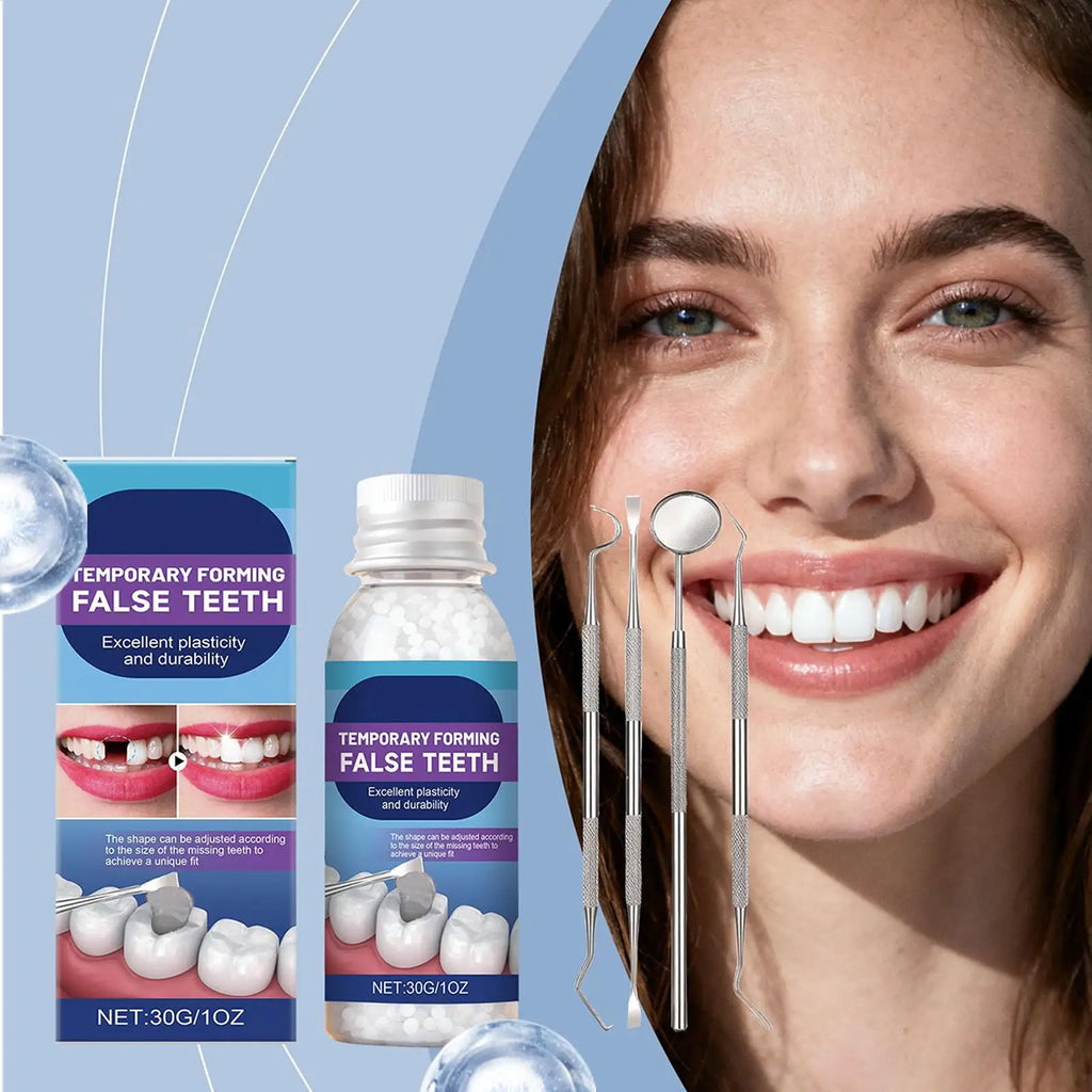 Teeth Repair Glue 30g Pliable Strong Hold Bonding Glue for Loose Teeth for Adults Women Beginners Men Home School Commuting Oasis Select