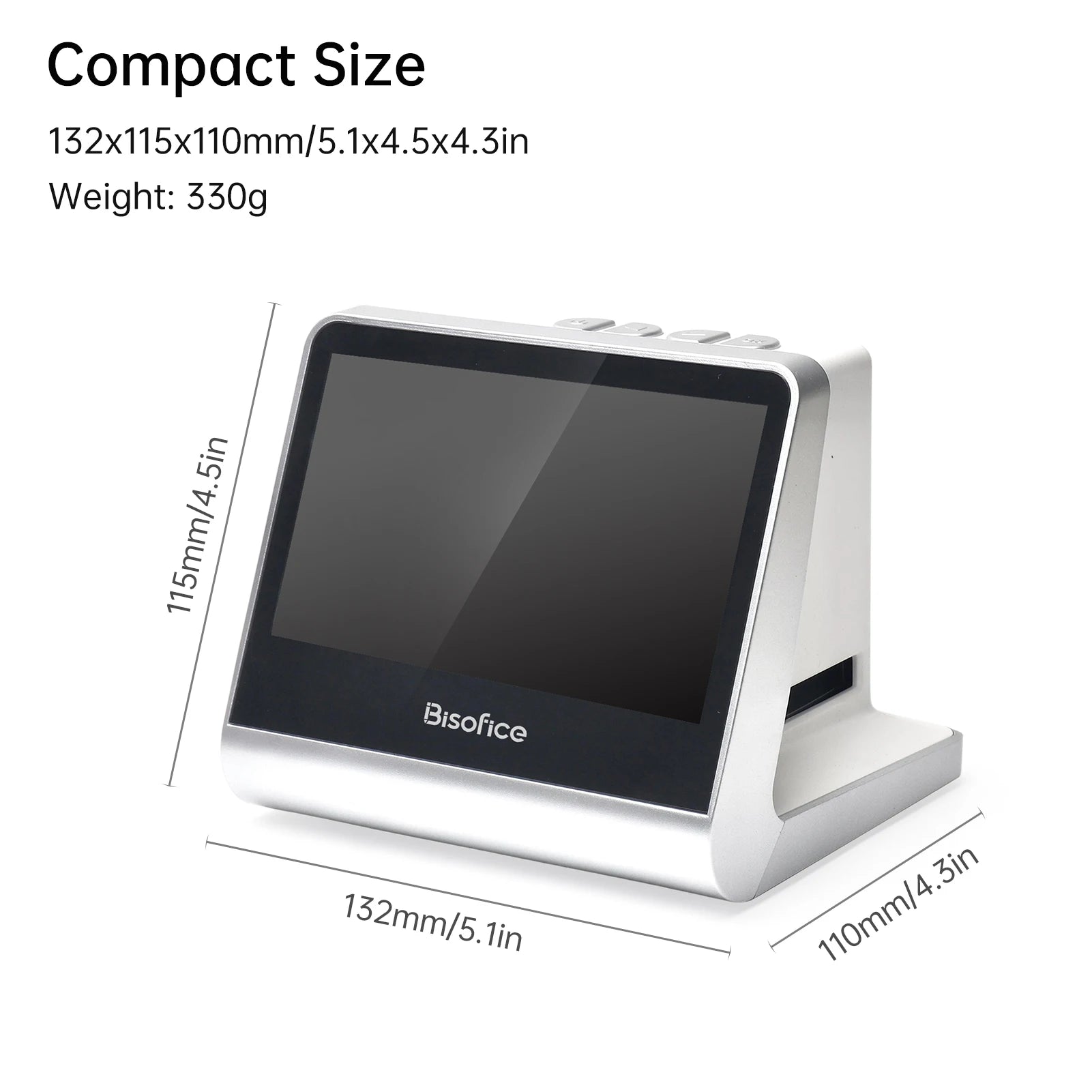 Bisofice Film and Slide Scanner 5'' LCD Screen for 135 Film/126KPK /110 Film/Super8/ Monochrome/Slide to Digital JPEG Photos Oasis Select